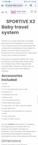 Baby Sportive X2 Stroller/Cot/Car Seat etc