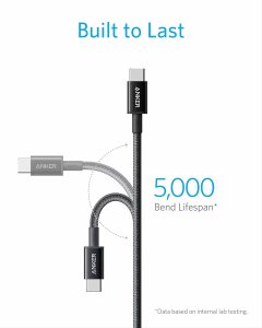 Anker USB C to USB C Cable, Type-C Charging Cord Fast Charge(10FT, 100W, Braided)